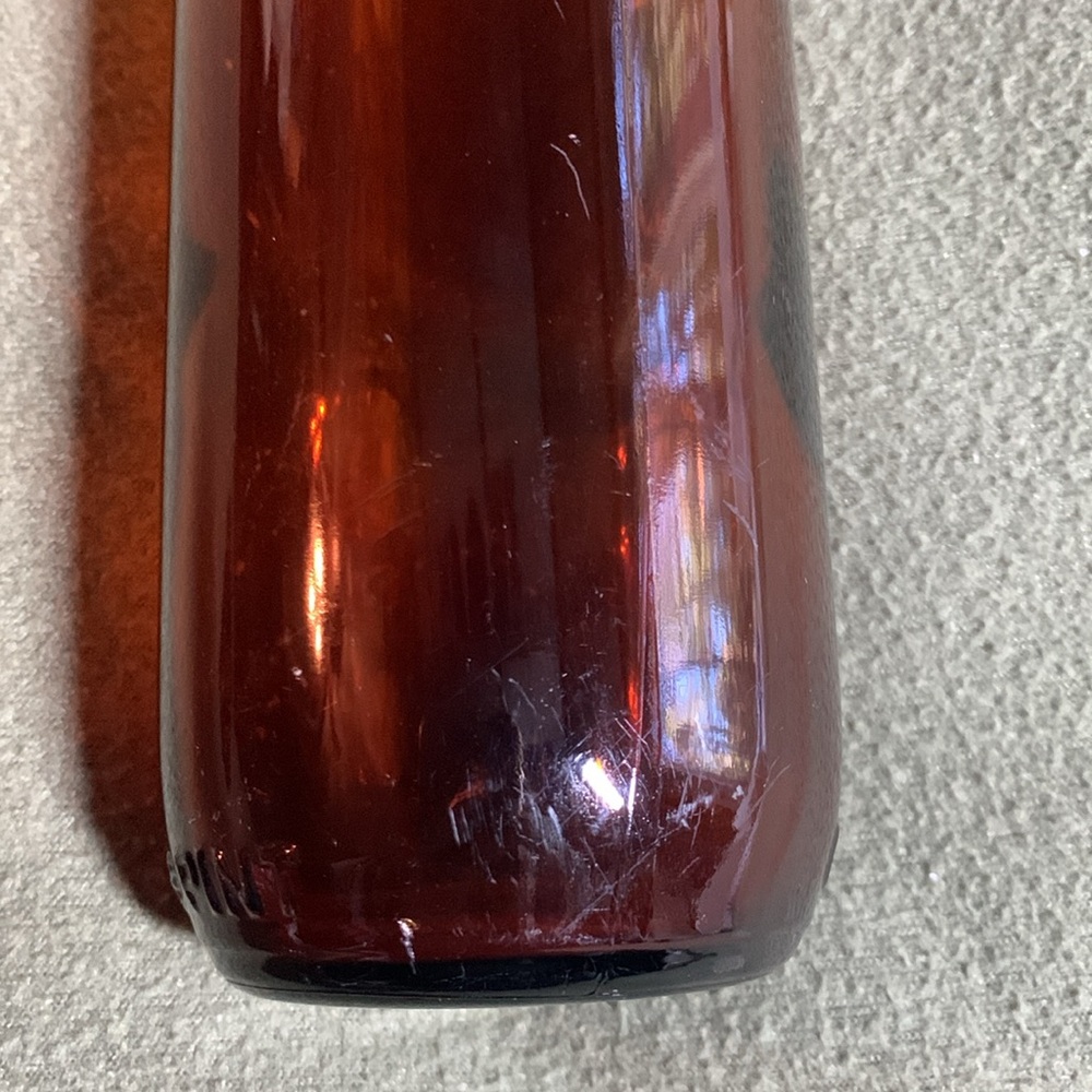 Vintage brown glass bottle. One pint. - Picture 6 of 8